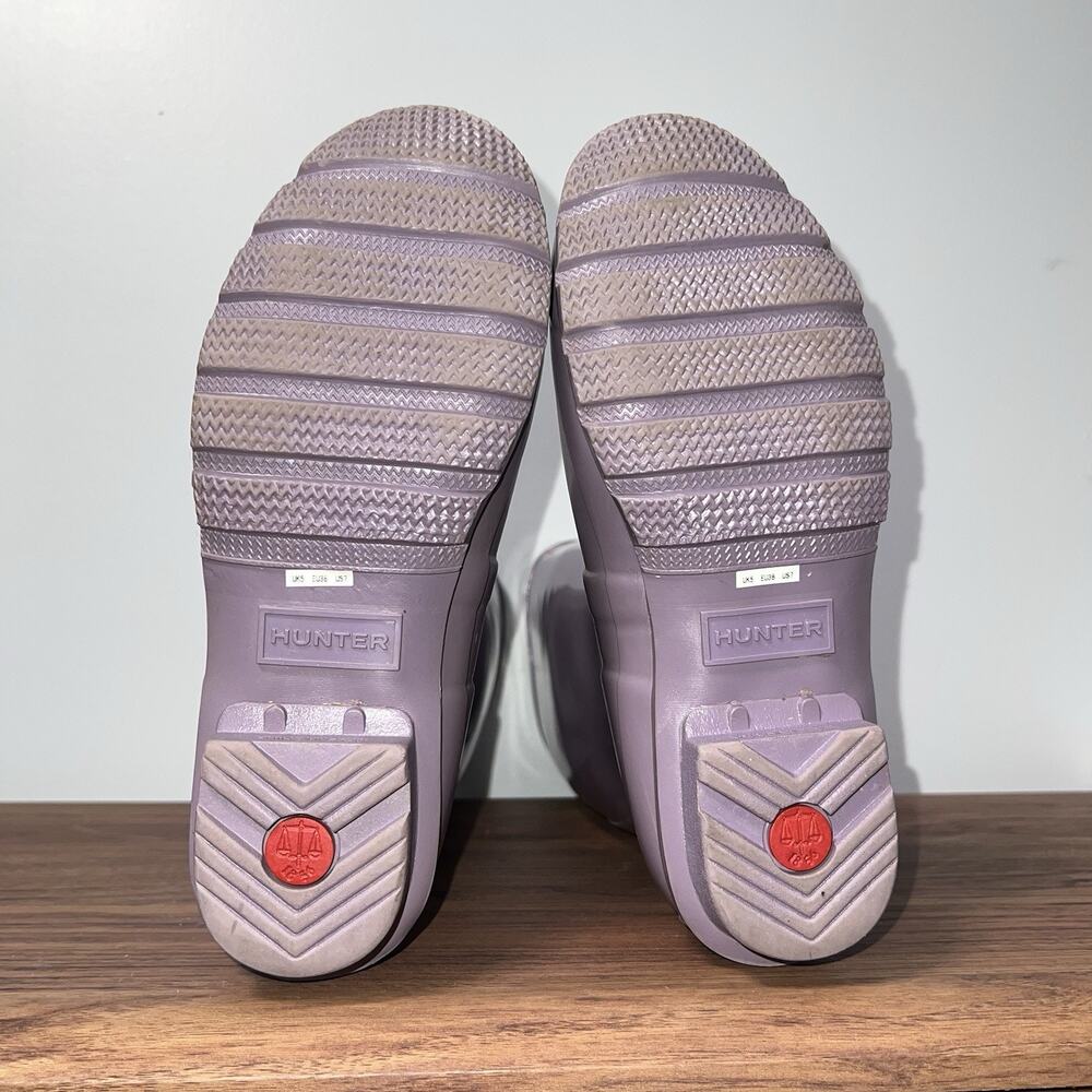 Hunter Original Tall Gloss Rain Boots Womens 7 Purple Violet Lavender Waterproof - Picture 14 of 15